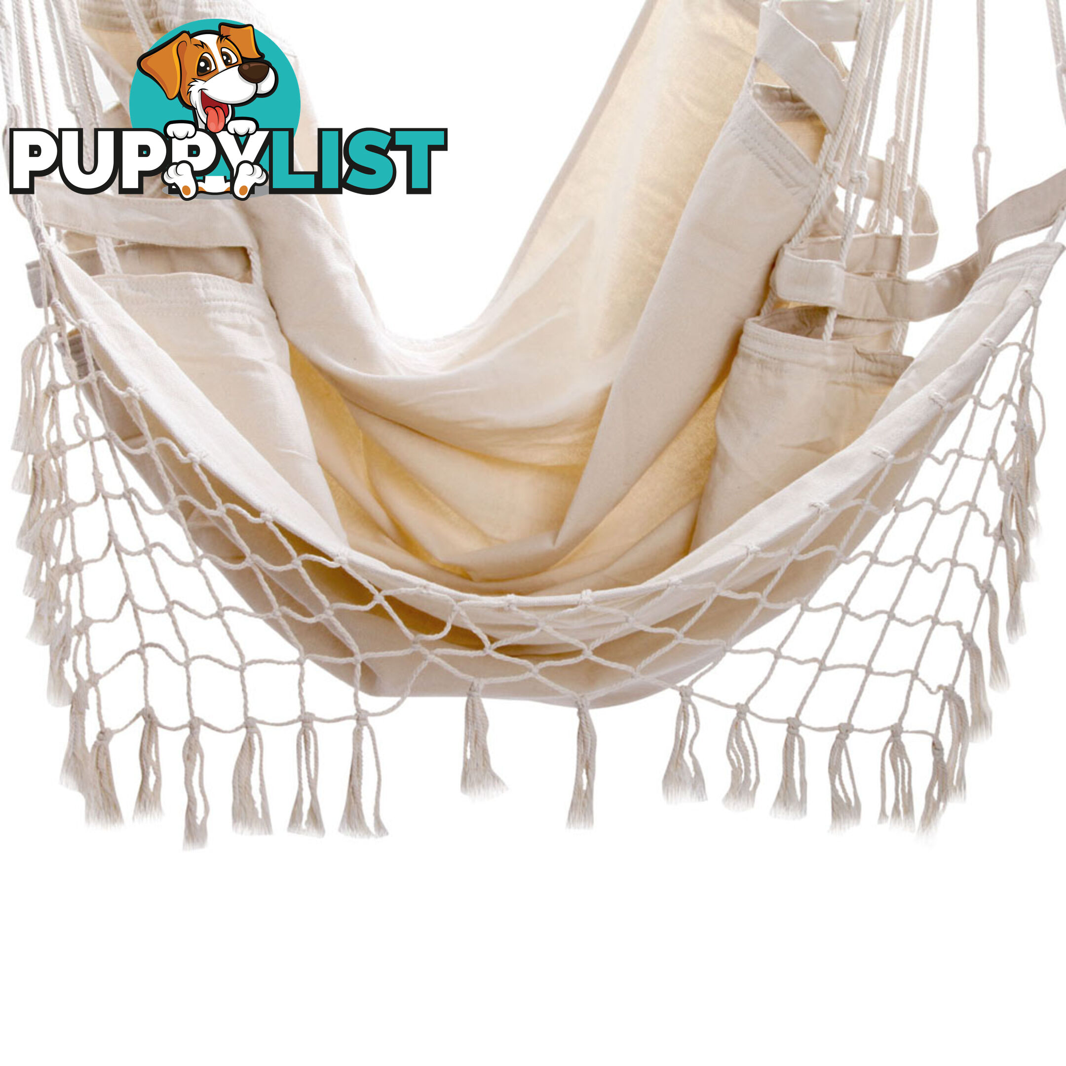 Creamy White Hanging Hammock Chair