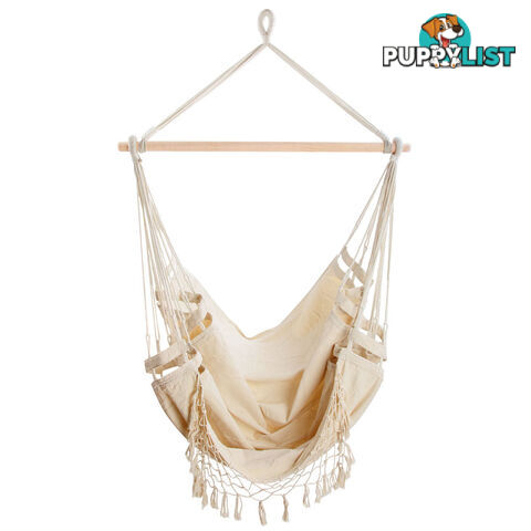 Creamy White Hanging Hammock Chair