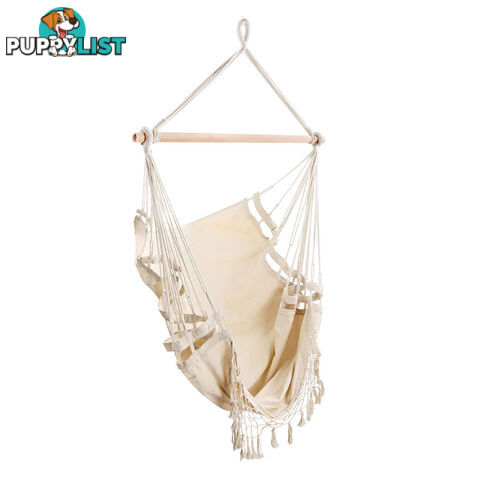 Creamy White Hanging Hammock Chair