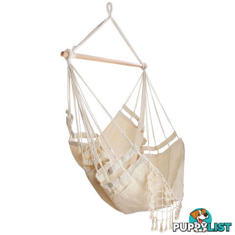 Creamy White Hanging Hammock Chair