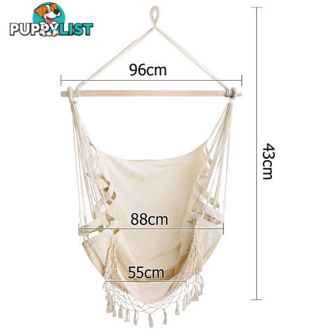 Creamy White Hanging Hammock Chair