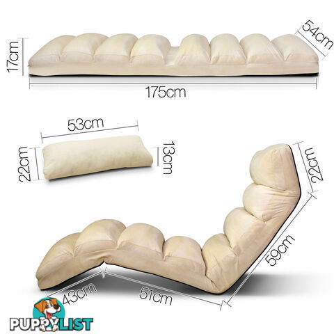 Lounge Sofa Chair - 75 Adjustable Angles _ Taupe