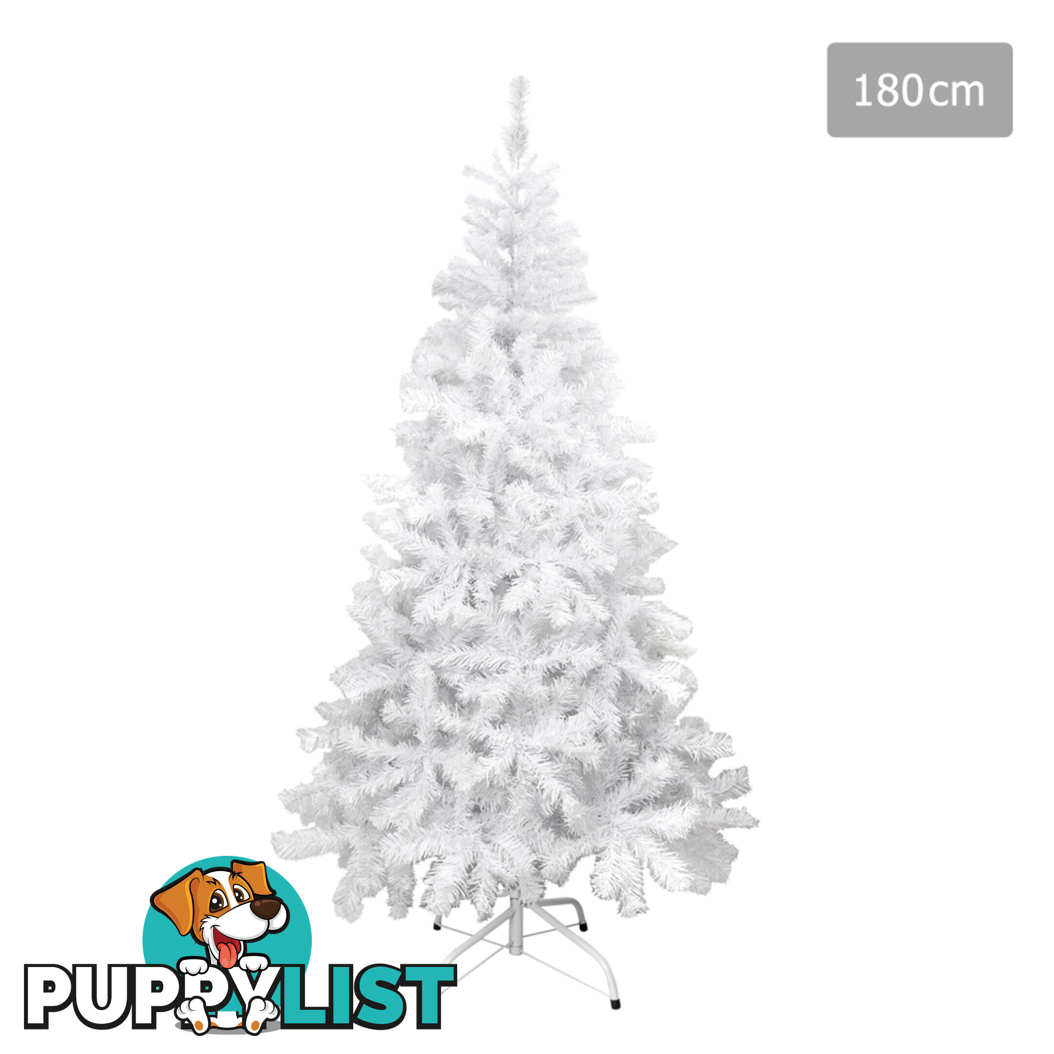 Christmas Tree w/ Ornament 180cm White