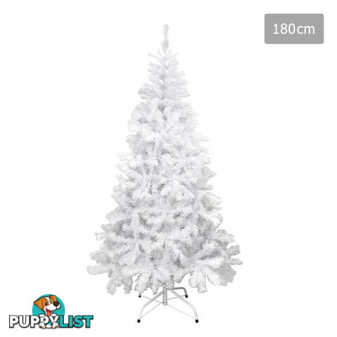 Christmas Tree w/ Ornament 180cm White