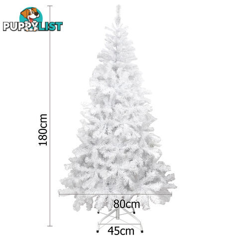 Christmas Tree w/ Ornament 180cm White