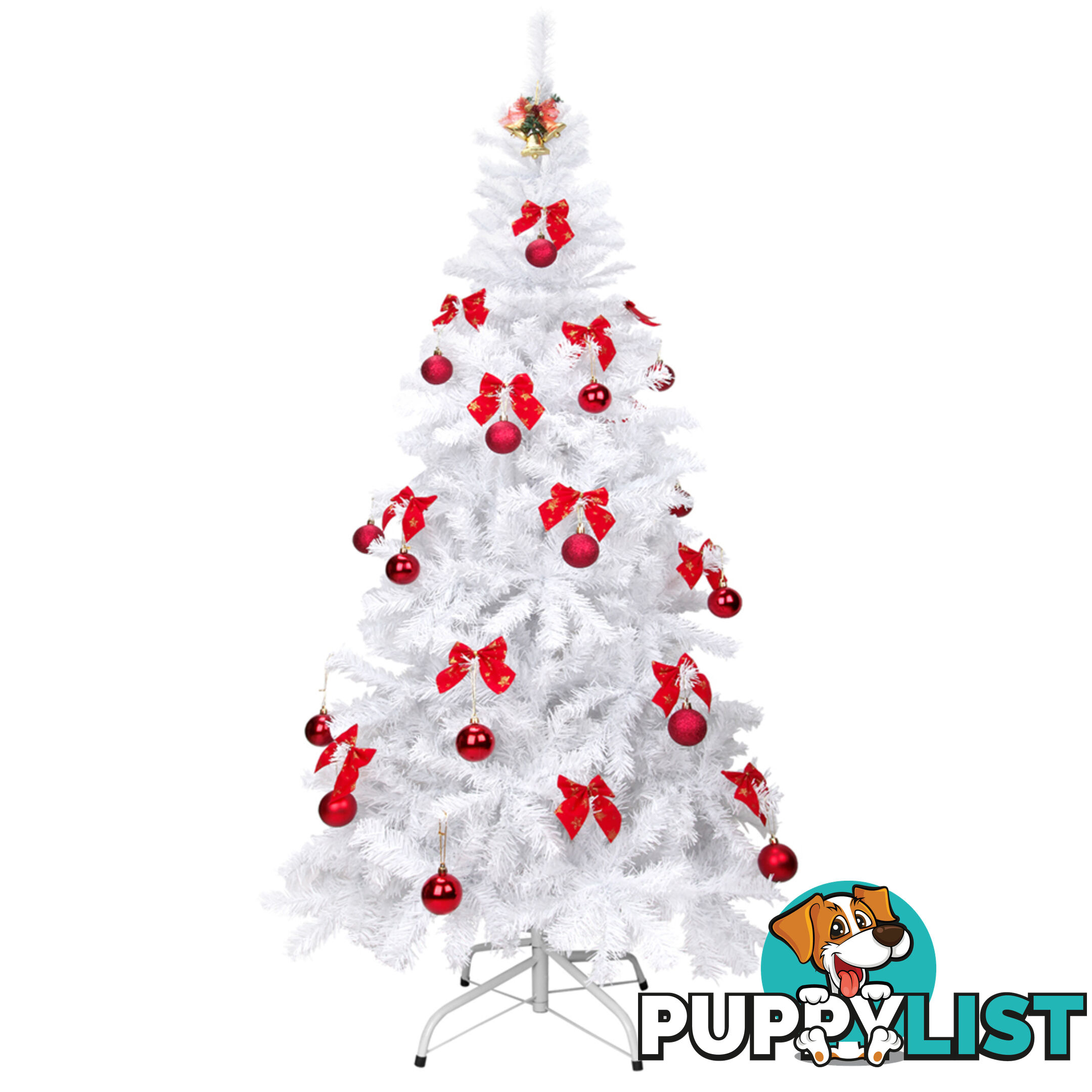 Christmas Tree w/ Ornament 180cm White