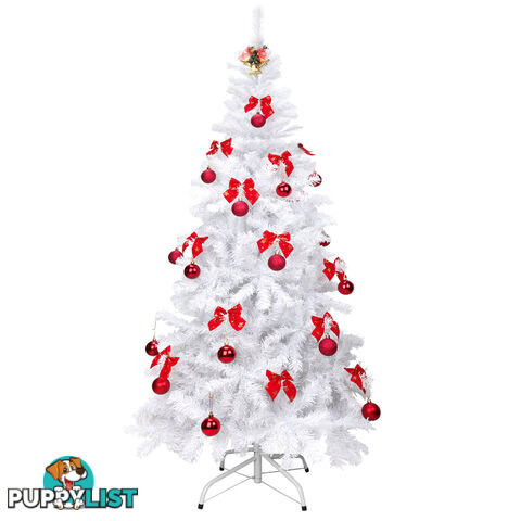 Christmas Tree w/ Ornament 180cm White