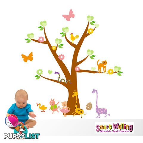 Tree with Cute Animals Wall Stickers - Totally Movable