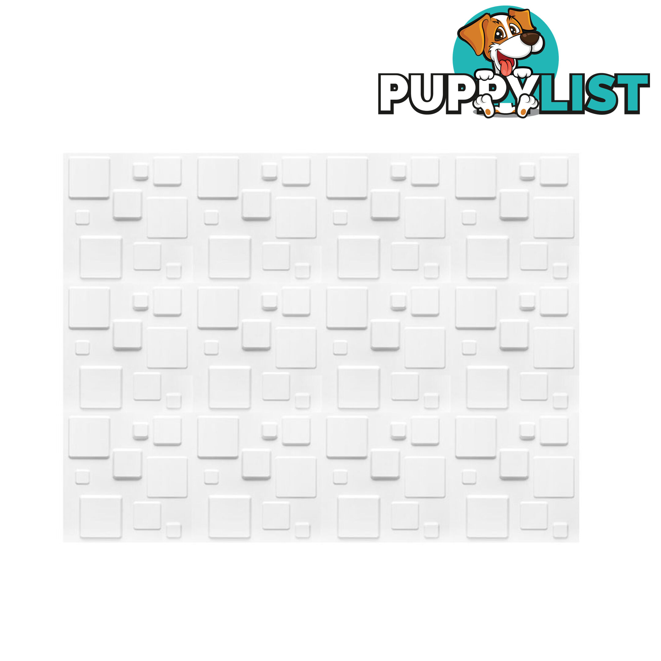 12 Pcs 3D Square Design Wall Panel