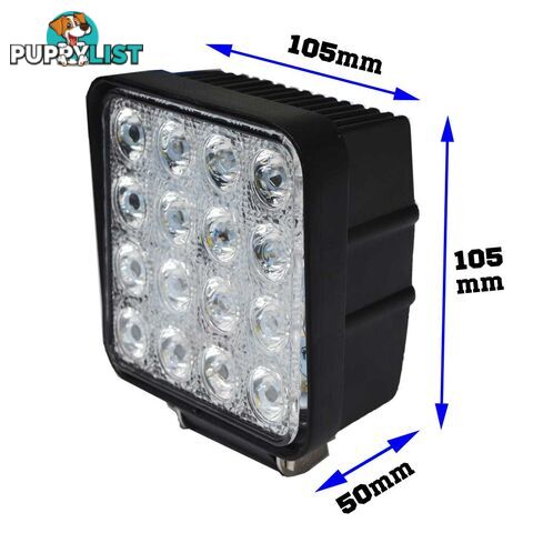 2x 80W LED Work Light Flood Lamp Offroad Tractor Truck 4WD SUV Philips Lumileds