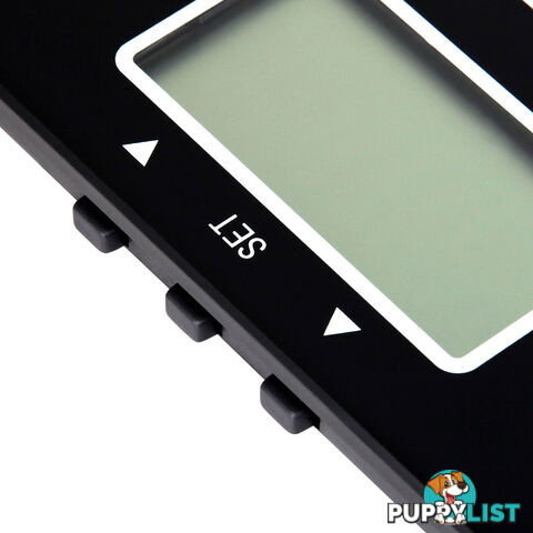 Electronic Digital Body Fat & Hydration Bathroom Glass Scale Black