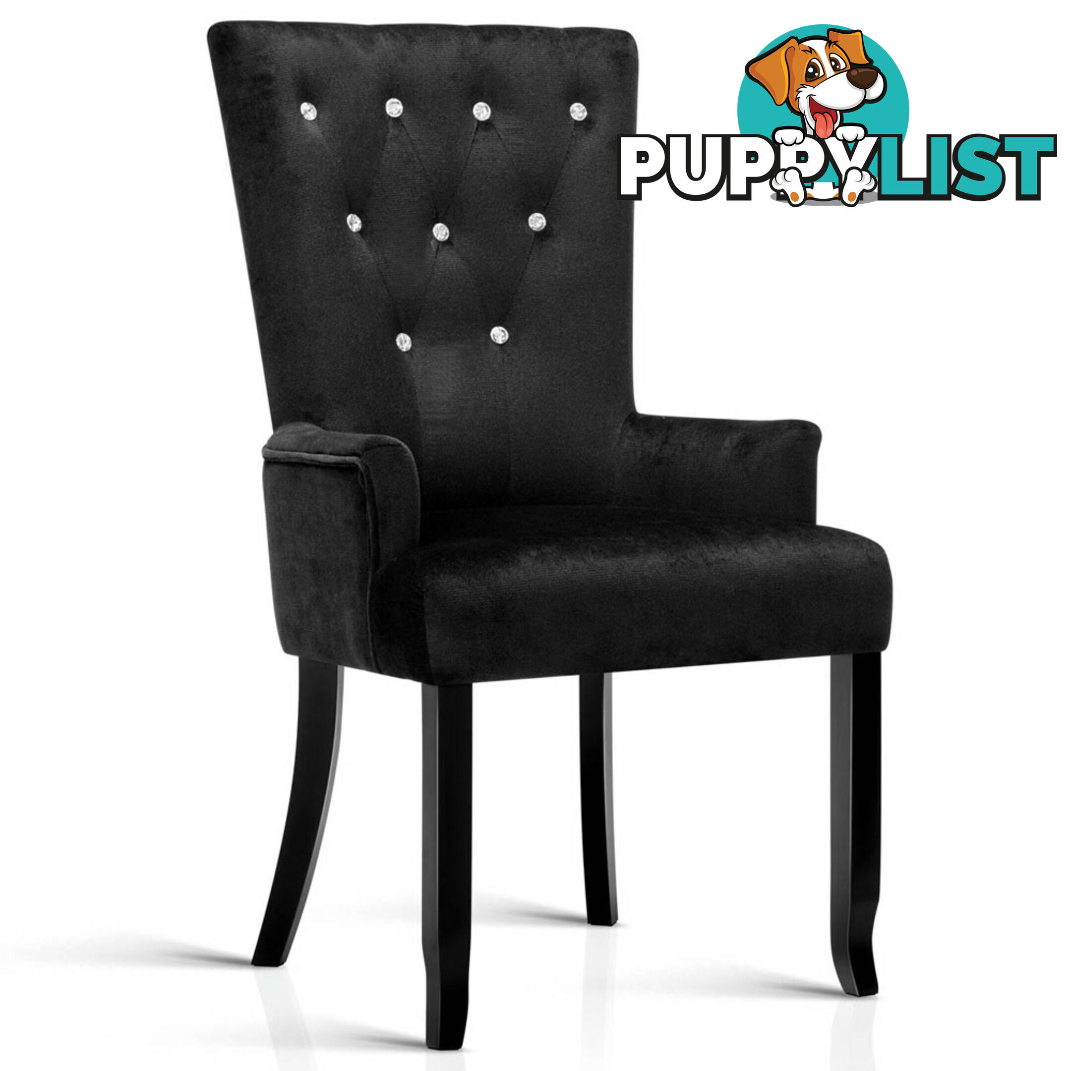 French Provincial Dining Chair - Black