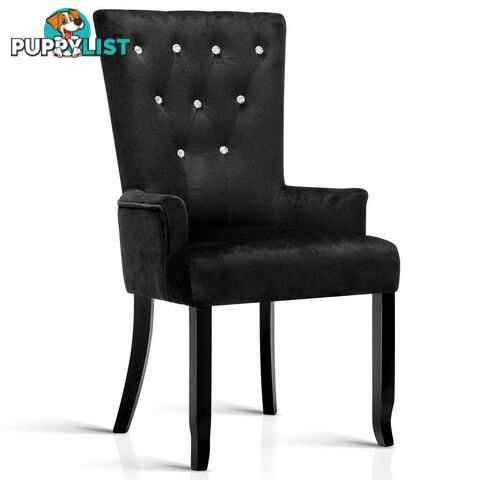 French Provincial Dining Chair - Black