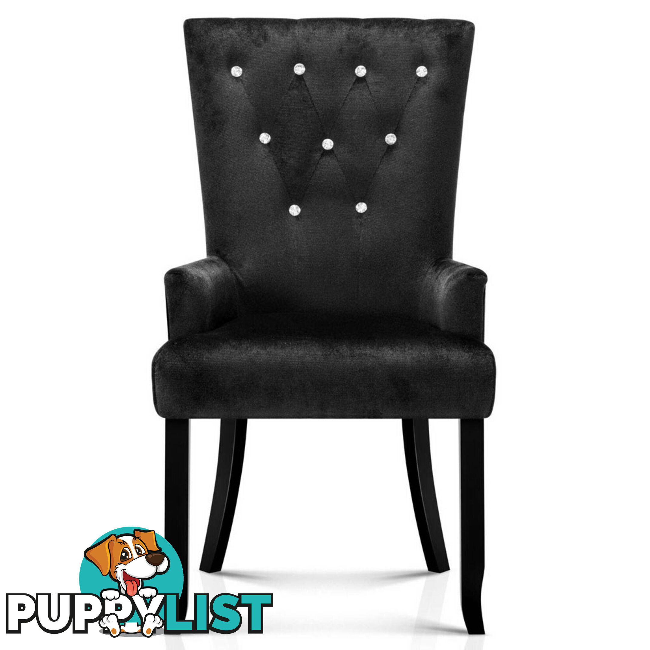 French Provincial Dining Chair - Black