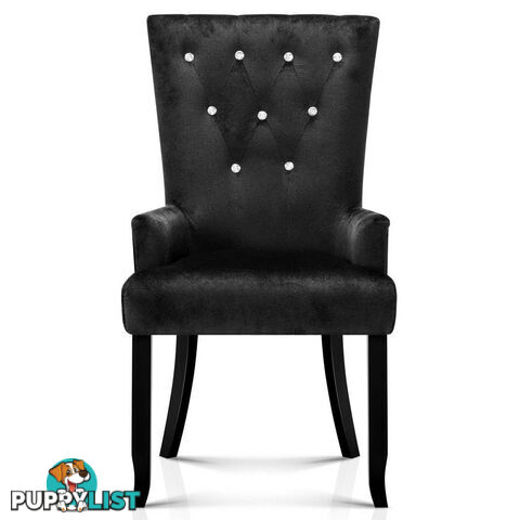 French Provincial Dining Chair - Black