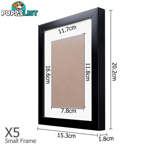 11 pcs Photo Frames Set Wall Black