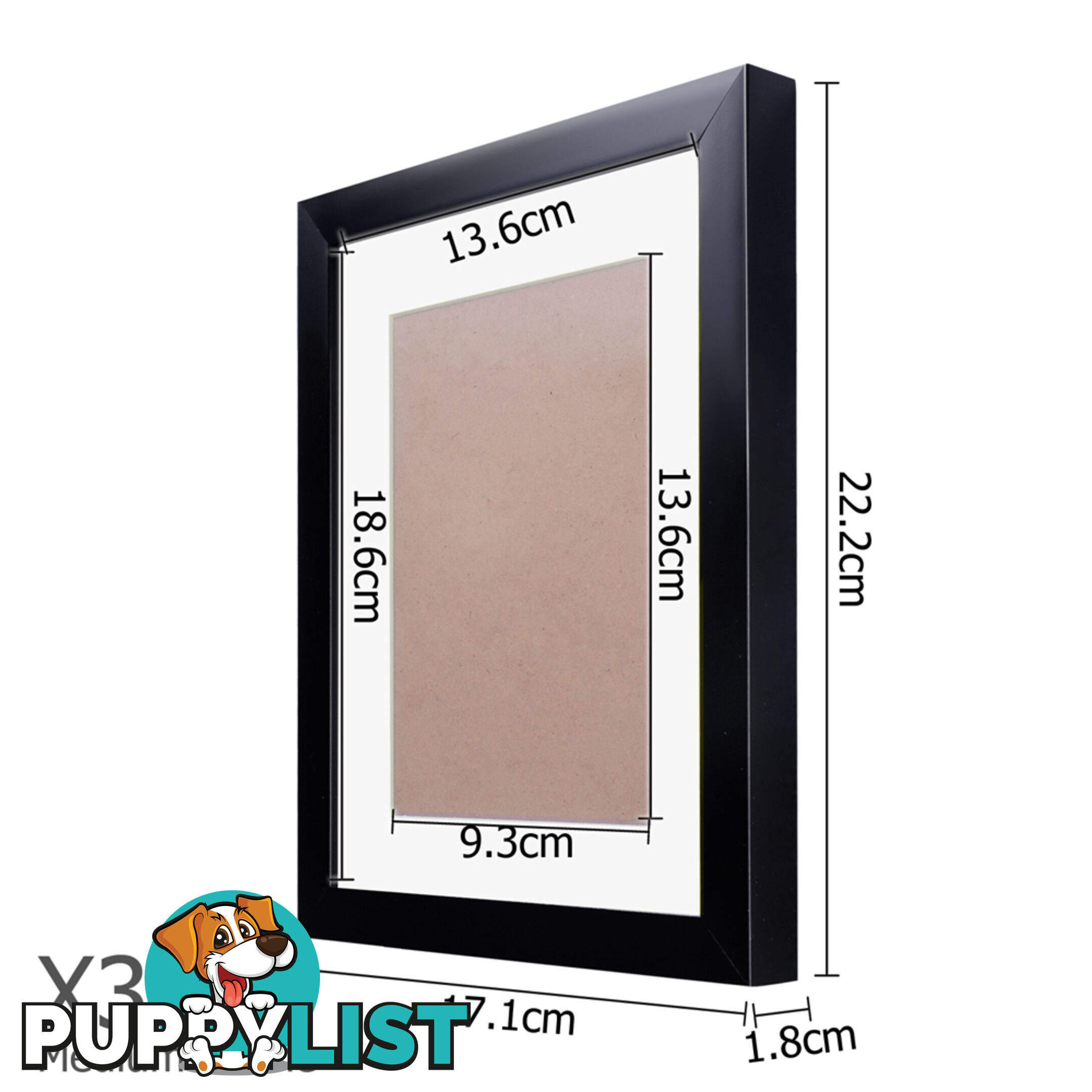 11 pcs Photo Frames Set Wall Black