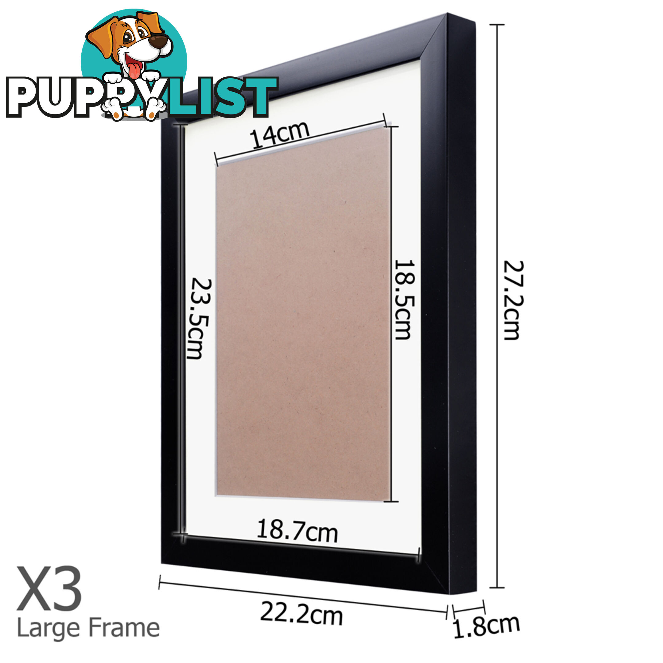 11 pcs Photo Frames Set Wall Black