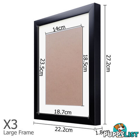 11 pcs Photo Frames Set Wall Black