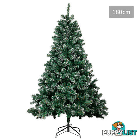 Snowy Christmas Tree 180cm Green