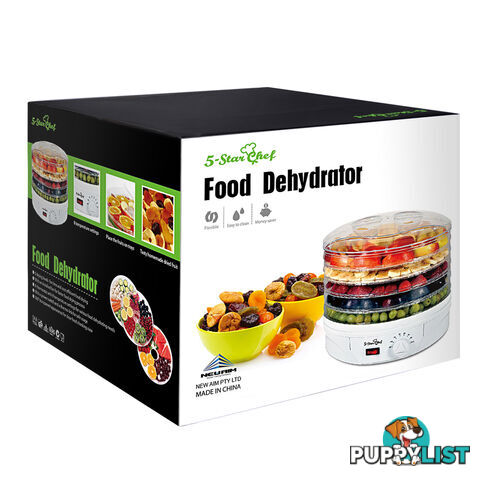 5 Trays Food Dehydrator White