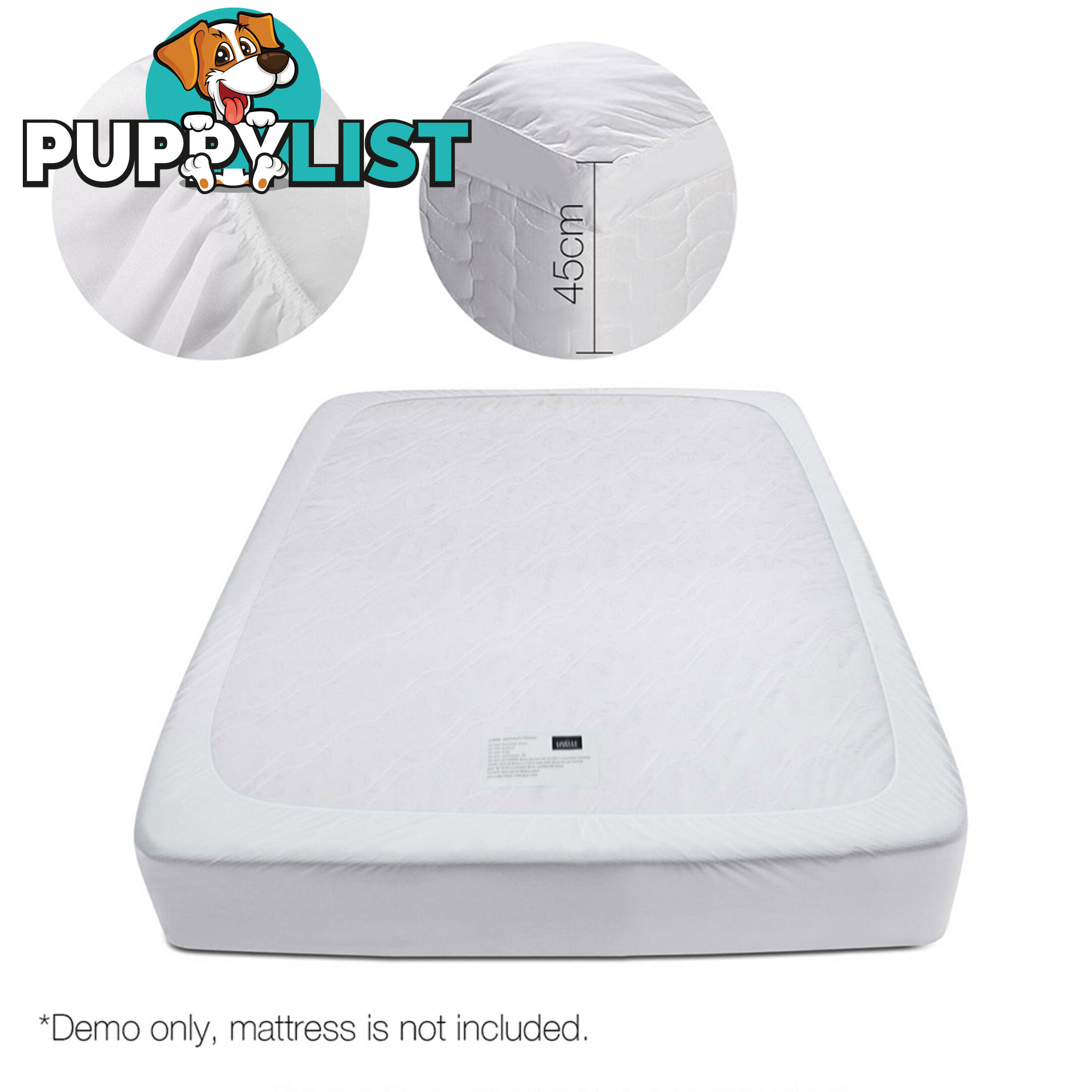 Duck Feather & Down Pillowtop Matress Topper - Double