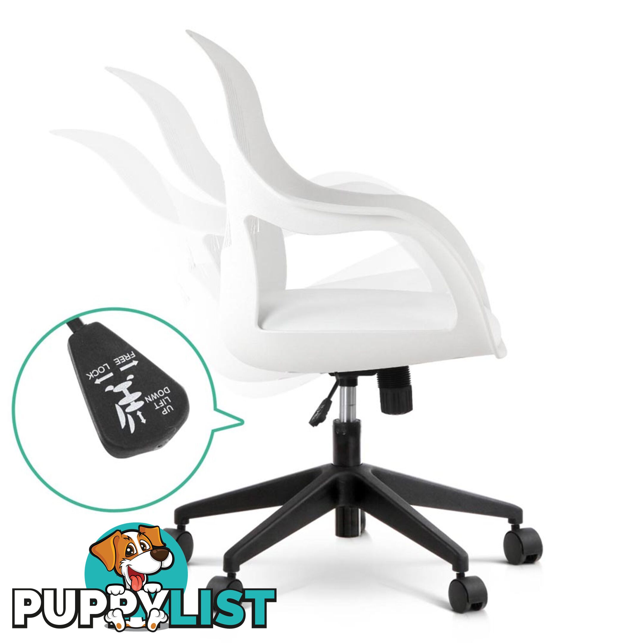 Modern Office Desk Chair  - White