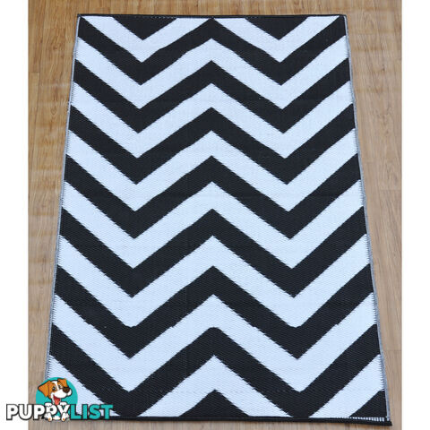 CHEVRON Rug Black & White 120x180cm