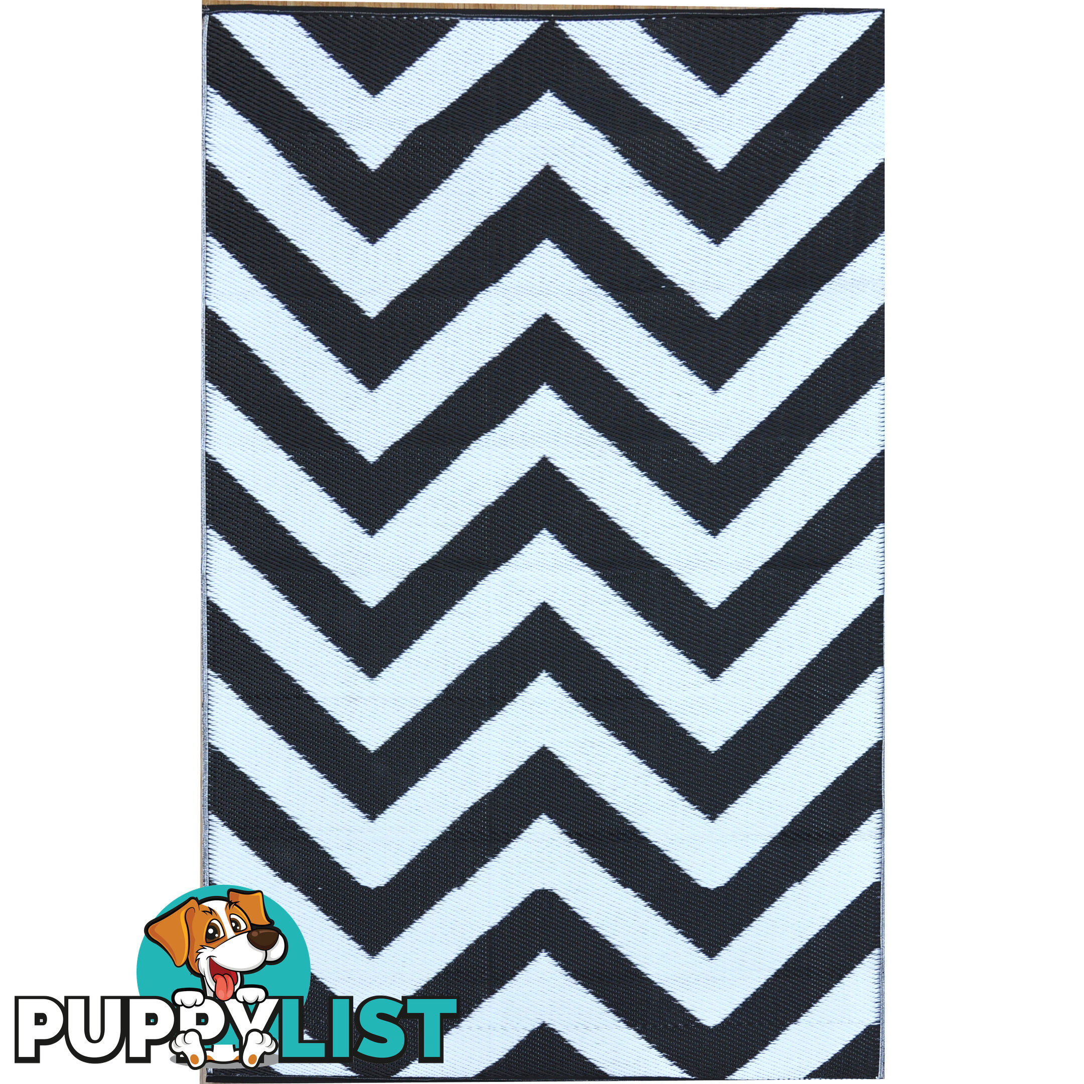 CHEVRON Rug Black & White 120x180cm