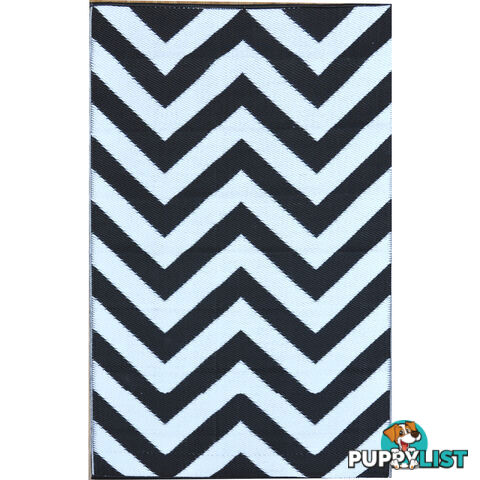 CHEVRON Rug Black & White 120x180cm