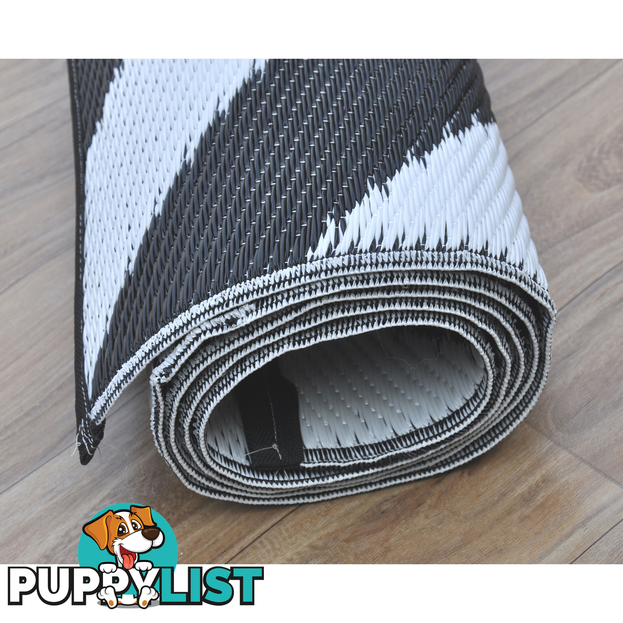 CHEVRON Rug Black & White 120x180cm