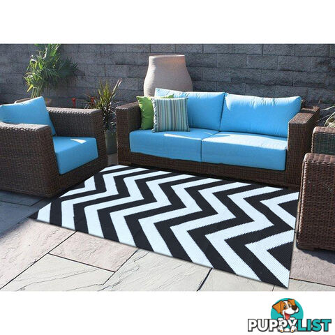 CHEVRON Rug Black & White 120x180cm