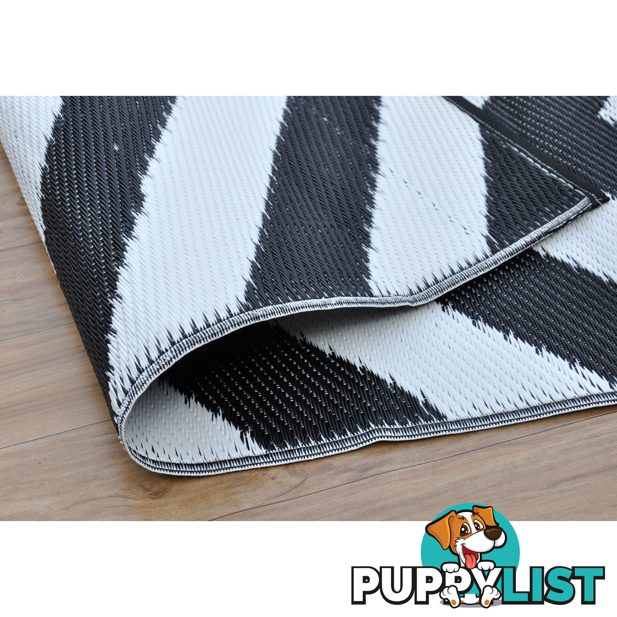 CHEVRON Rug Black & White 120x180cm