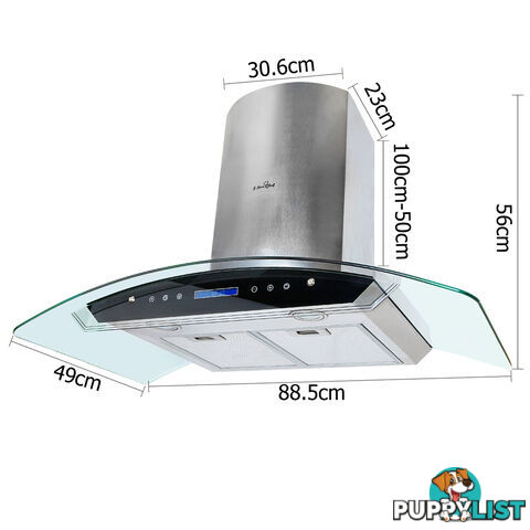 5 Star Chef 3 Fan Speed Rangehood 90cm