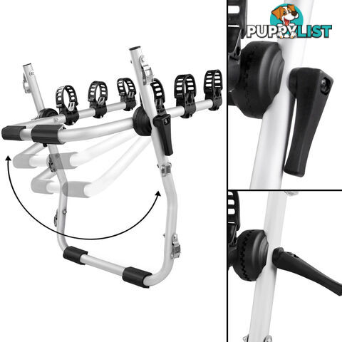 Foldable Aluminium Strap-On 3 Bicycle Bike Rack Carrier