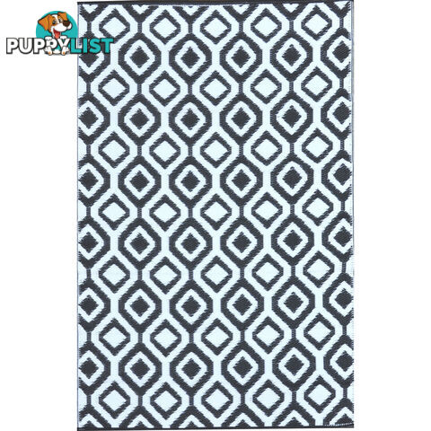 Honeycomb Reversable Rug Balck & White 120x180cm