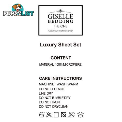 4 Piece Microfibre Sheet Set Double_ Aqua