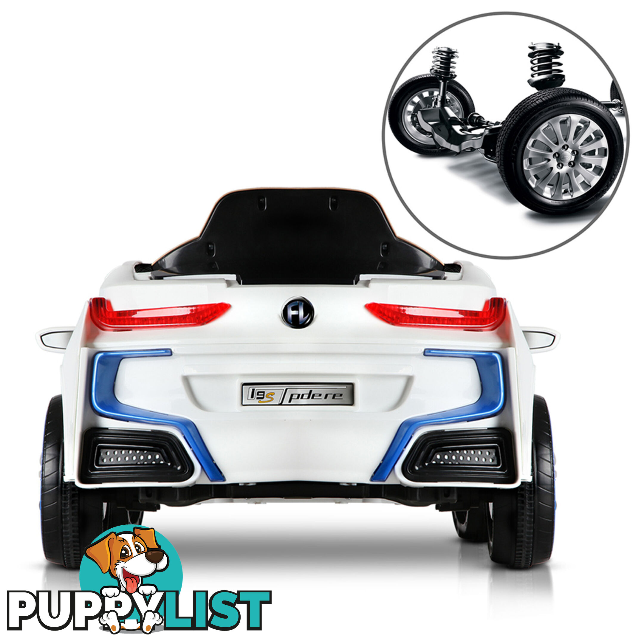 Kids Ride on Car w/ Remote Control Blue White