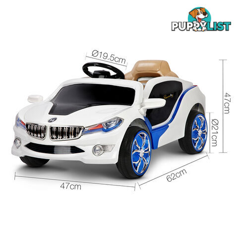 Kids Ride on Car w/ Remote Control Blue White