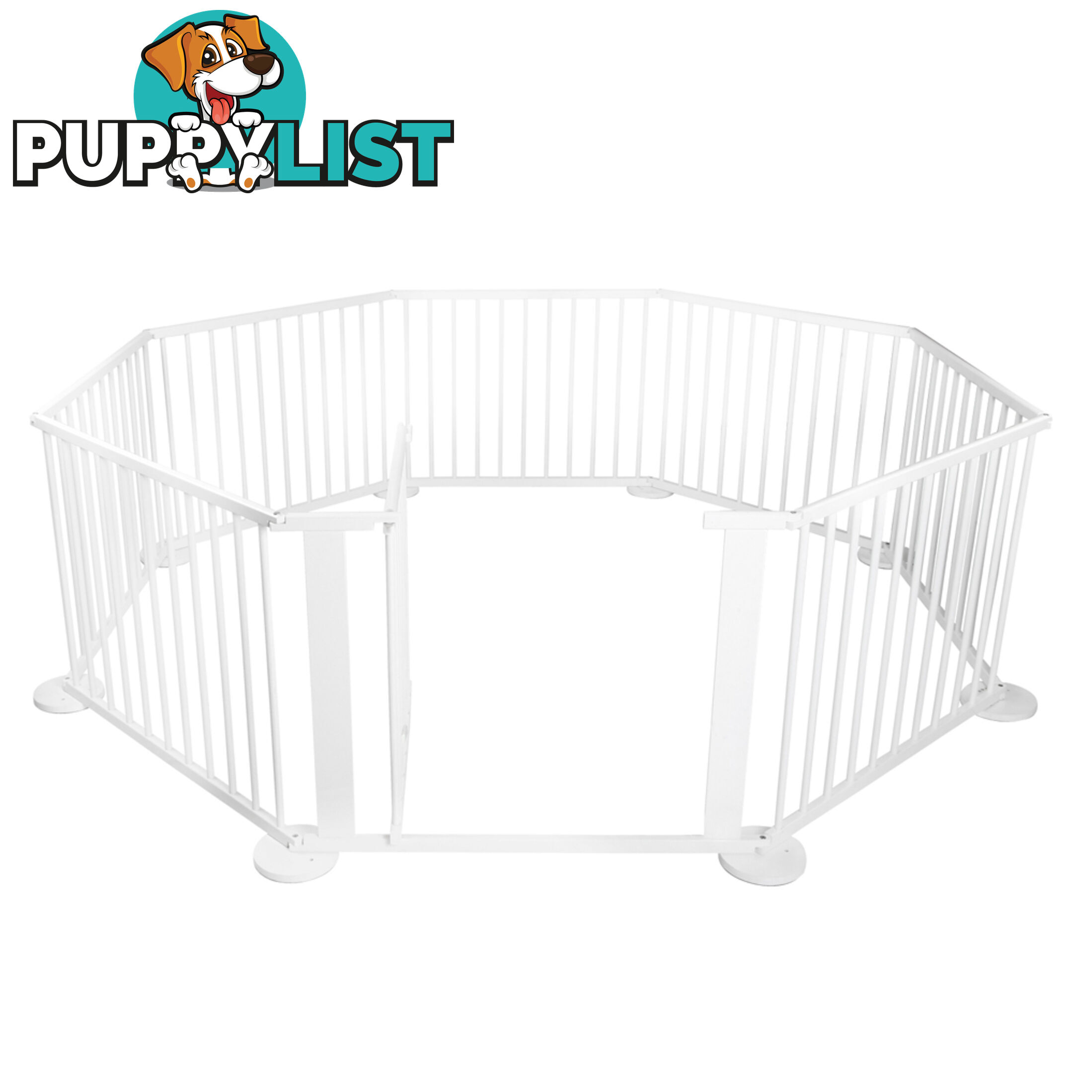 Baby Natural White Wooden Playpen