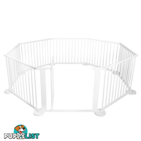 Baby Natural White Wooden Playpen