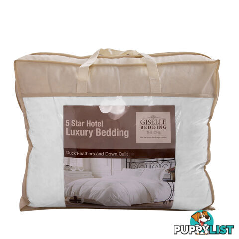 Duck Feather Down Quilt Super King White