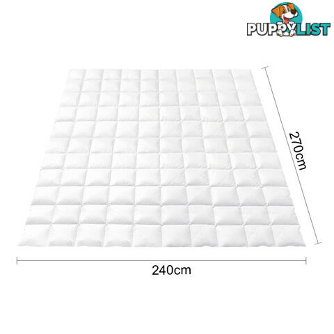 Duck Feather Down Quilt Super King White