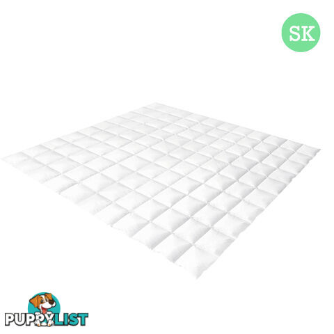 Duck Feather Down Quilt Super King White