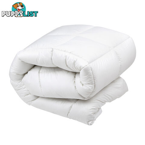 Duck Feather Down Quilt Super King White