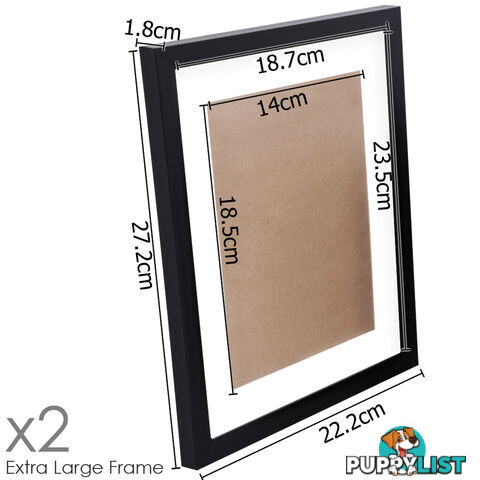 26 pcs Photo Frames Set Wall Black