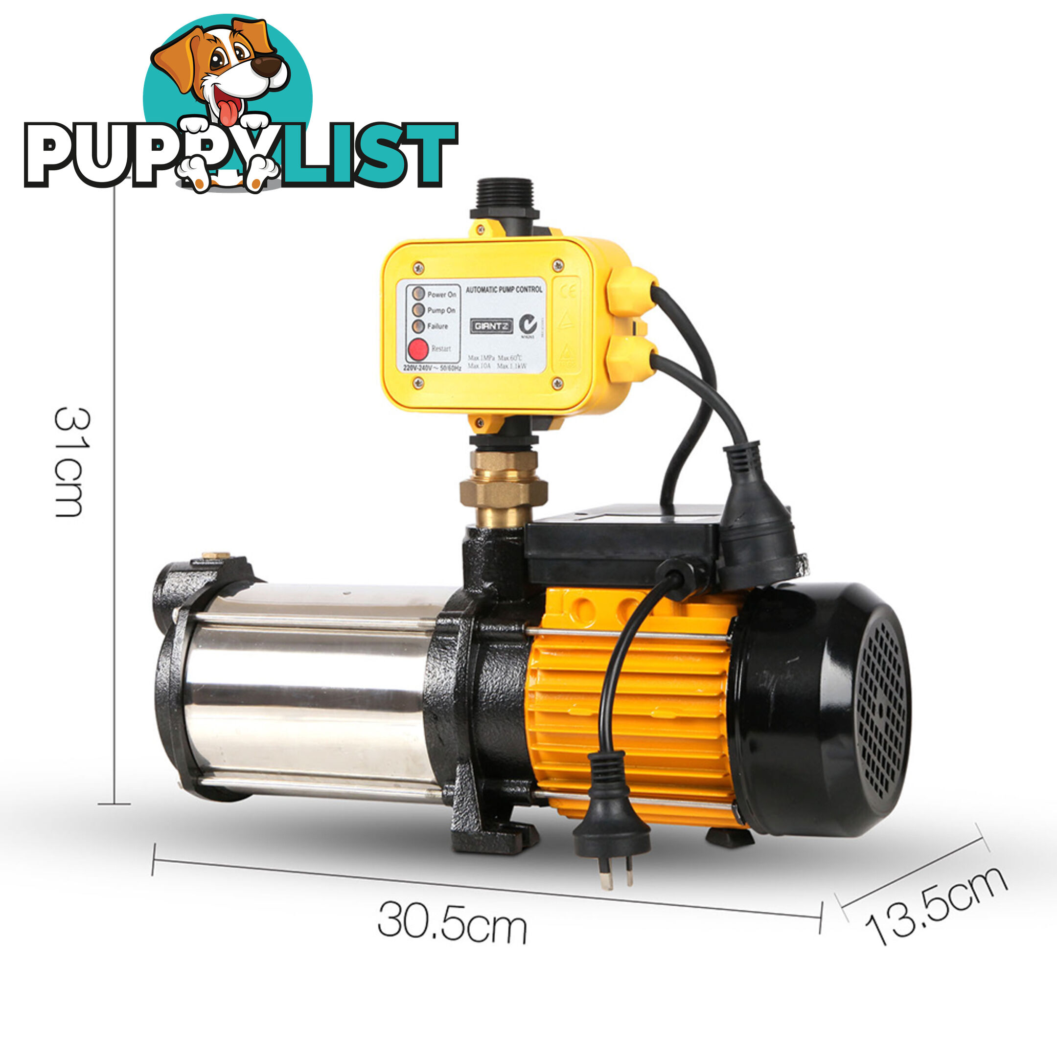 2000W  7200L/H Flow Rate Pressure Pump