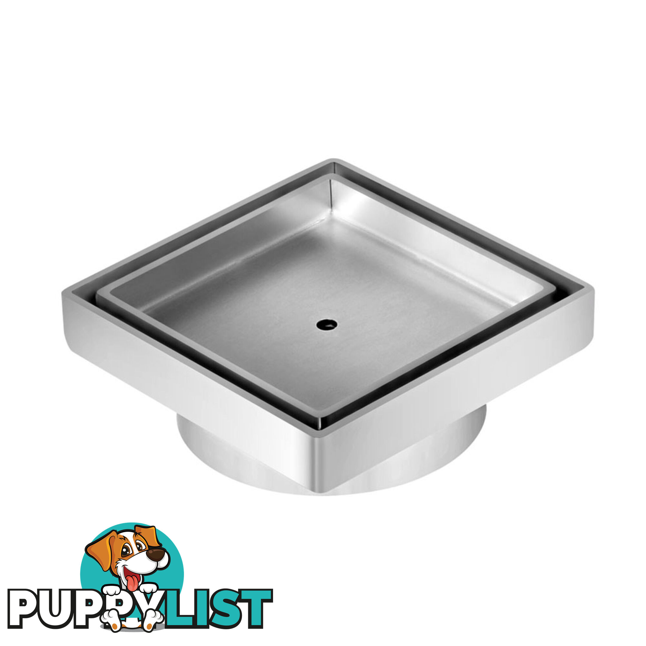 Square Stainless Steel Shower Grate Drain Floor Bathroom 95mm Depth