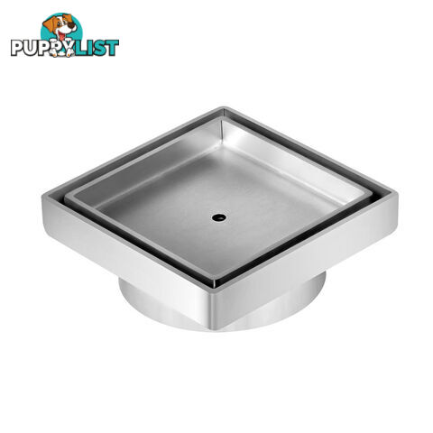 Square Stainless Steel Shower Grate Drain Floor Bathroom 95mm Depth