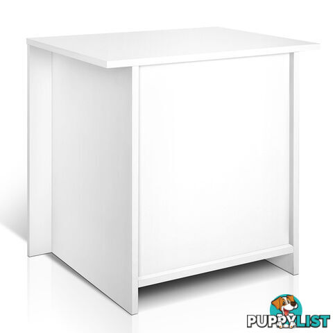 Anti-Scratch Bedside Table 2 Drawers - White